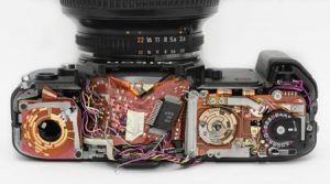 interior de camara fotográfica
