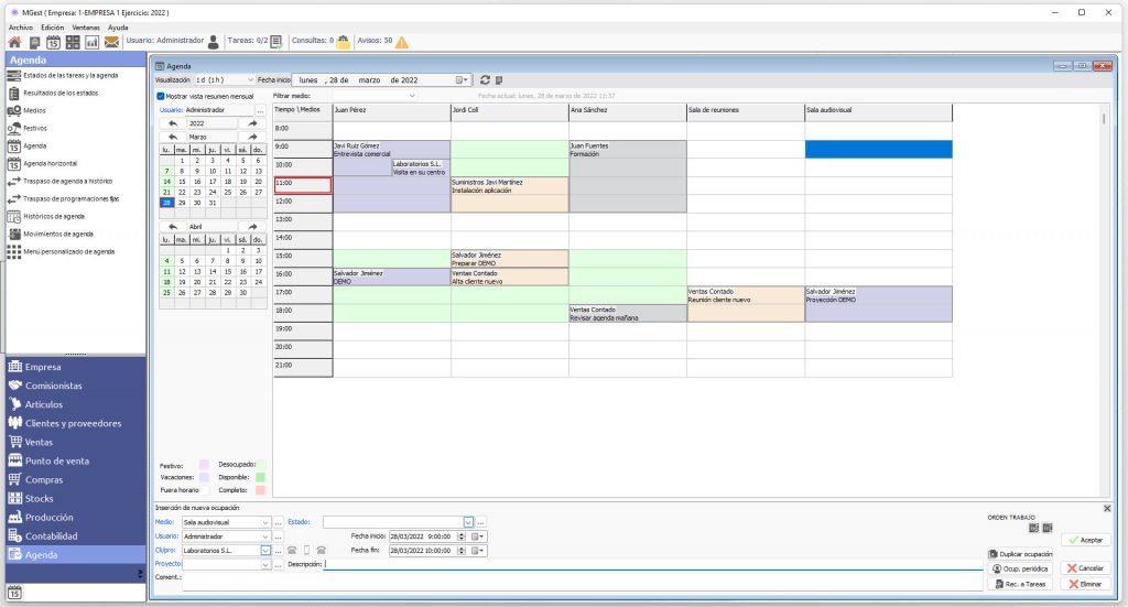 Modulo agenda 2