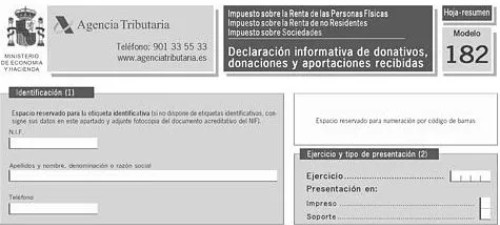 modelo 182 donativos