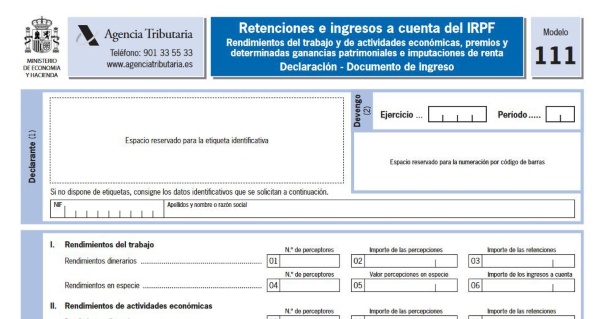 info sobre modelo 111